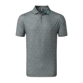 2023 FootJoy Mens Glass Print Polo - Lava