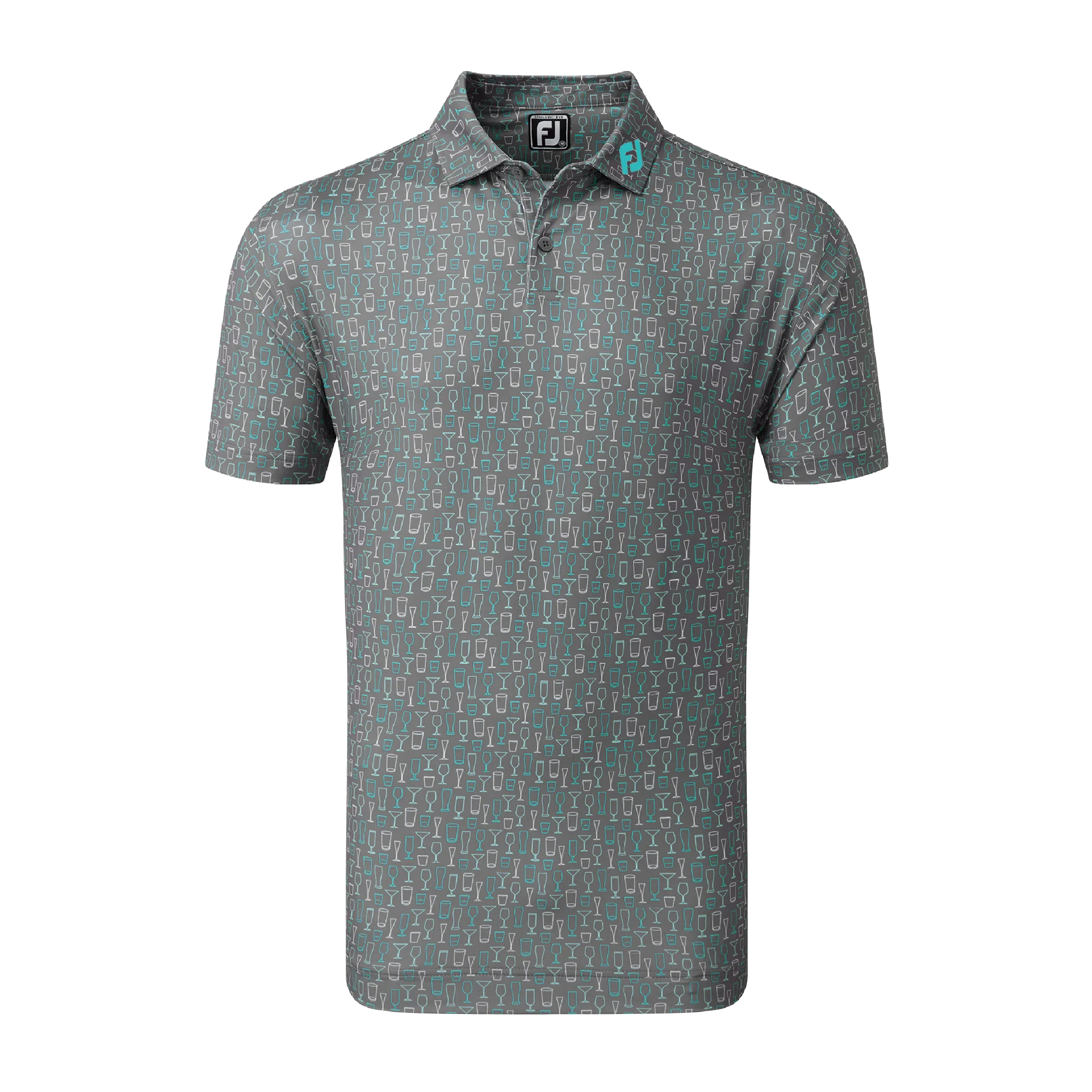 2023 FootJoy Mens Glass Print Polo - Lava