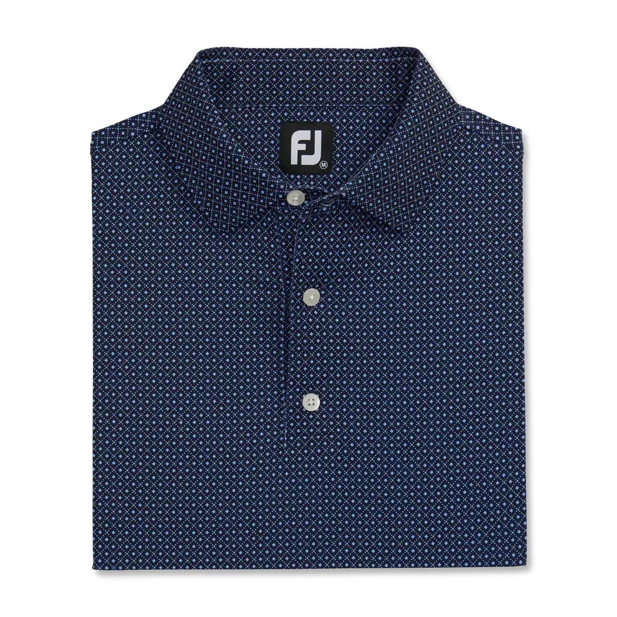 2023 Footjoy Mens Lisle Geo Print - Navy / Light Blue / White