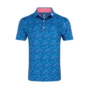 2024 FootJoy Wave Print Polo - Sapphire