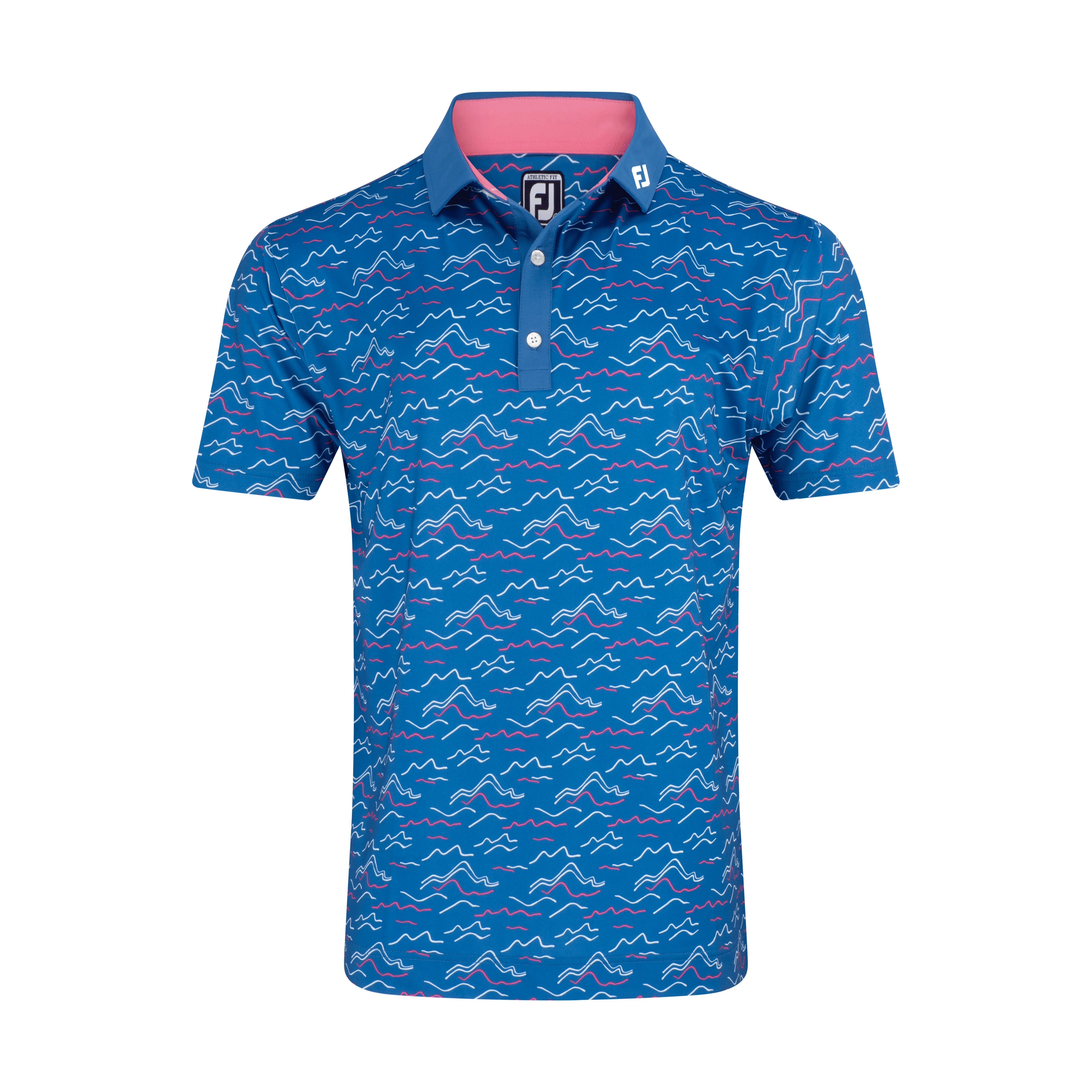 2024 FootJoy Wave Print Polo - Sapphire