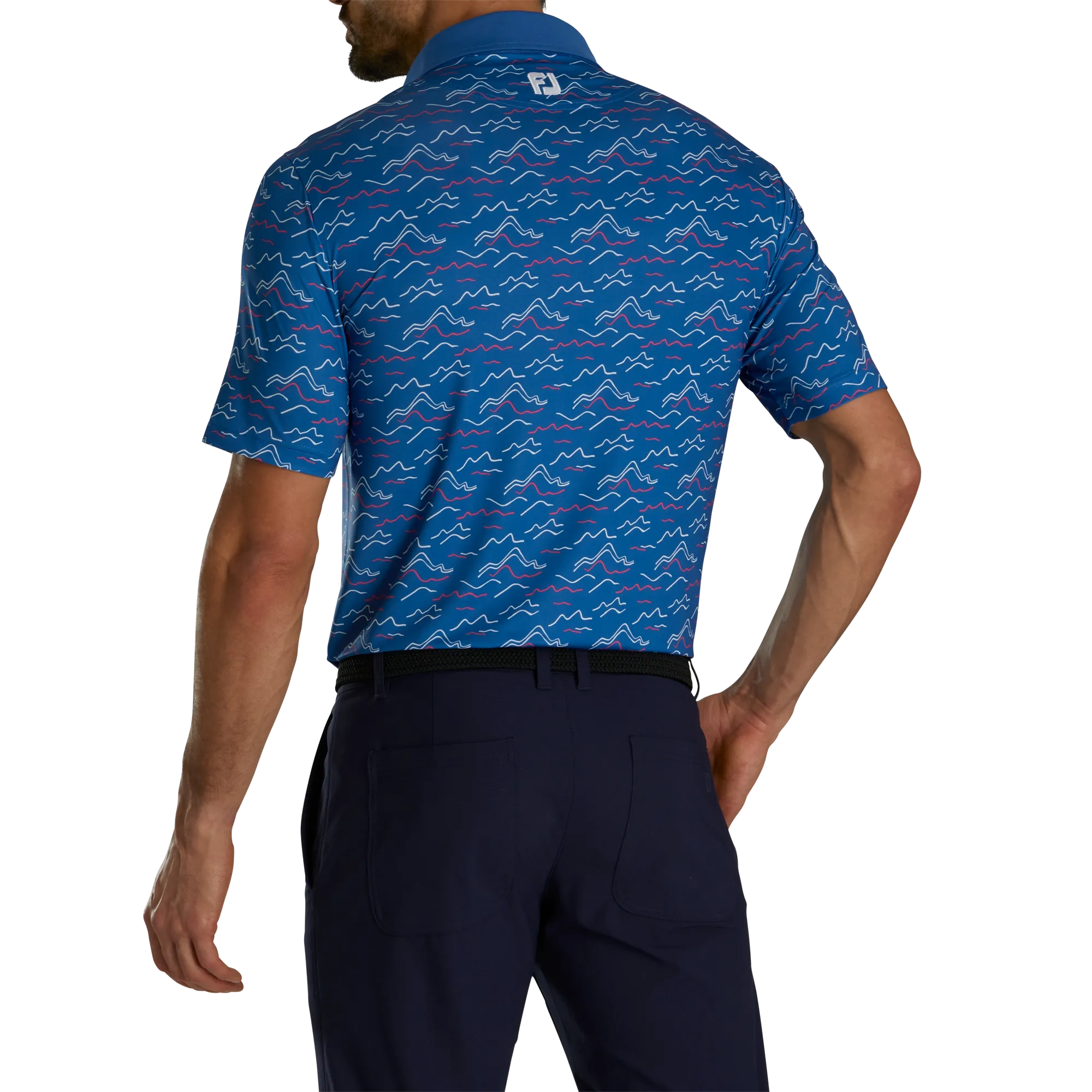 2024 FootJoy Wave Print Polo - Sapphire