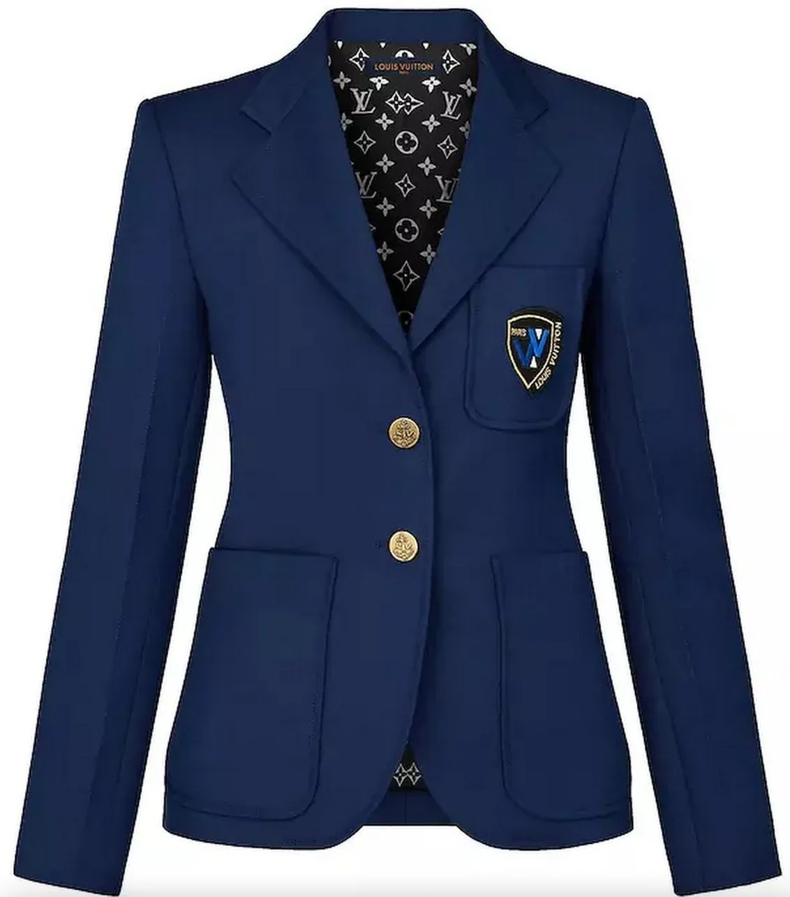 Blazer Jacket with Embroidered Patch