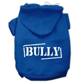 Bully Screen Printed Pet Hoodies Blue Size Lg (14)