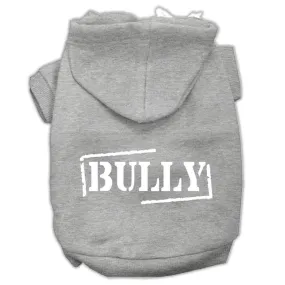 Bully Screen Printed Pet Hoodies Grey Size Lg (14)