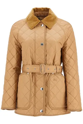 Burberry Quilted Jacket With Belt Pen