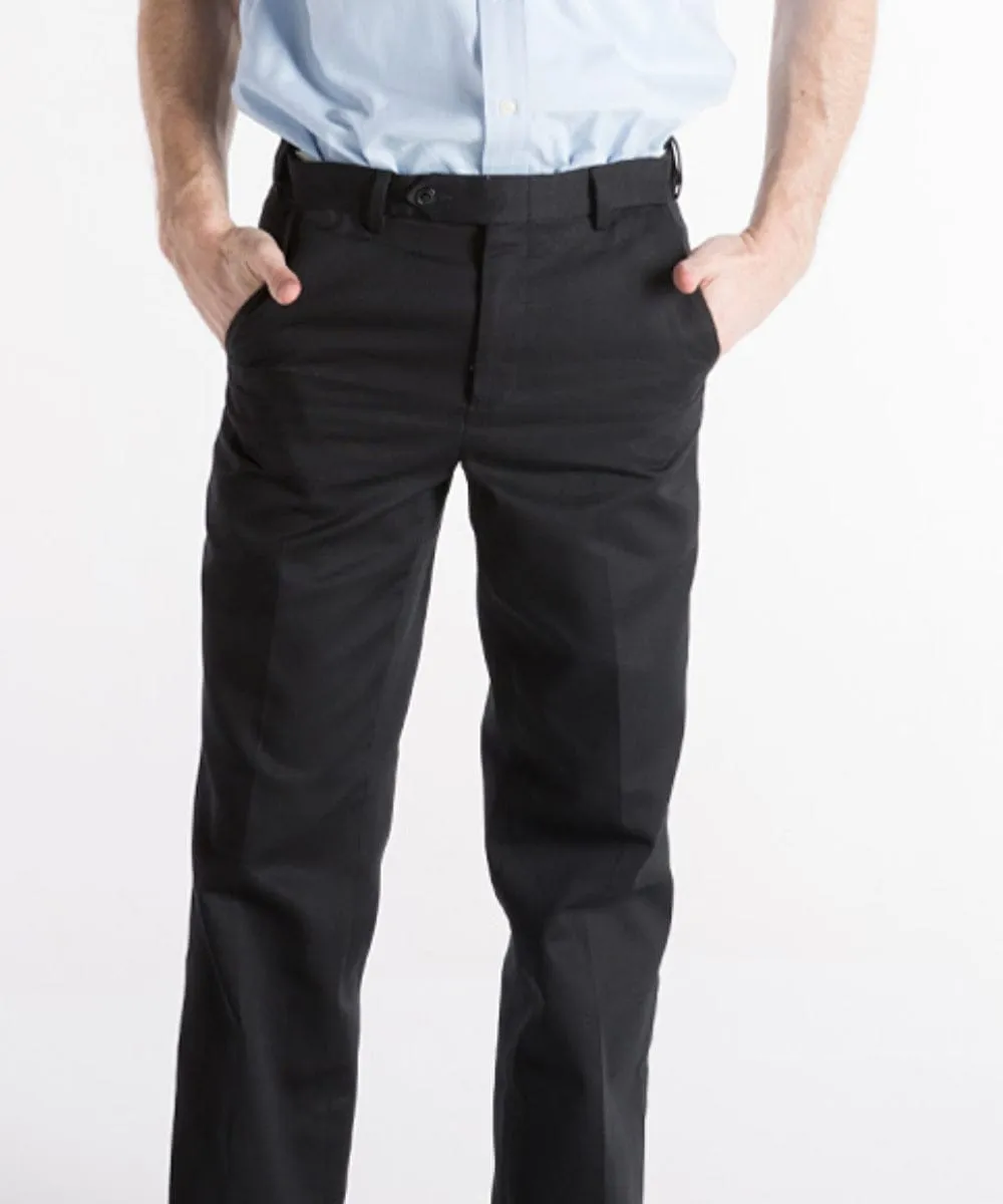 Dylan' Flat-Front Cotton Twill Self-Sizer Chino Short Rise Men's Pants - 2 colors available!