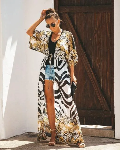 Floral Print Bikini Beach Cover-ups