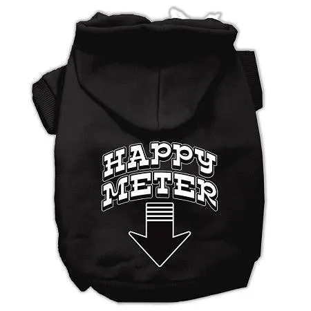 Happy Meter Screen Printed Dog Pet Hoodies Black Size XXL (18)