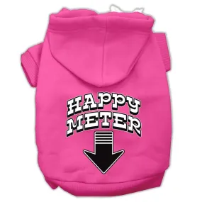 Happy Meter Screen Printed Dog Pet Hoodies Bright Pink Size Lg (14)