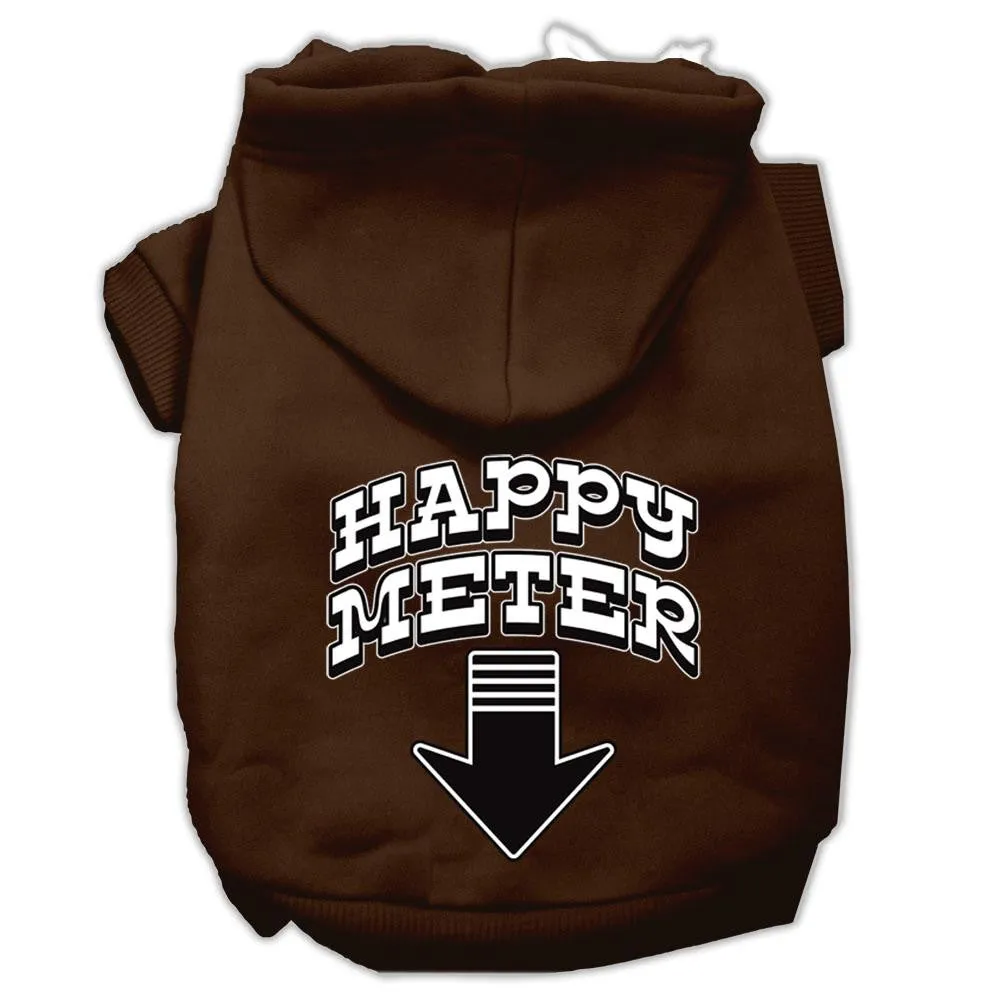 Happy Meter Screen Printed Dog Pet Hoodies Brown Size XL (16)