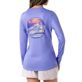 Ladies Retro Hawksbill Long Sleeve Sun Protection Shirt