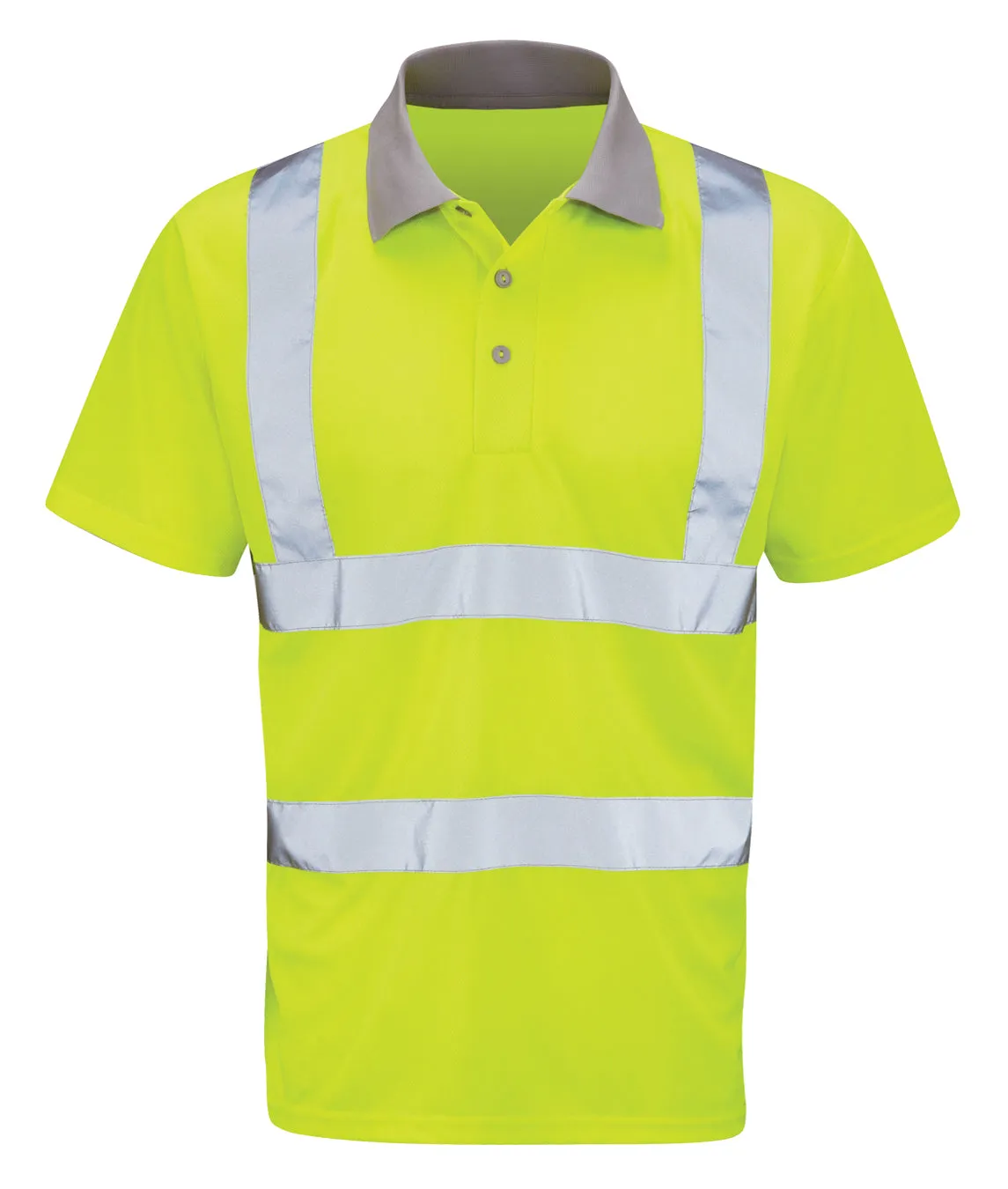 Men's Hi Vis Yellow Short Sleeve Polo Shirt - MERCURY