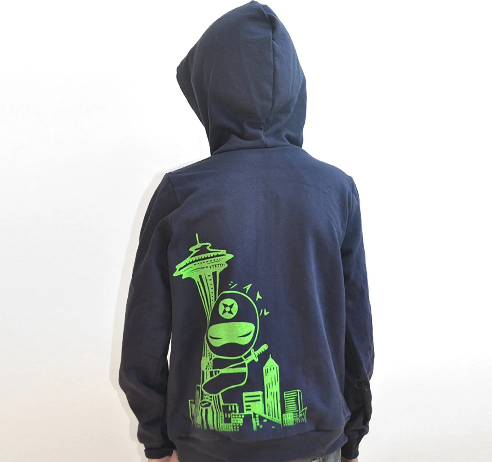 Ninja Climbing the Space Needle Hoodie