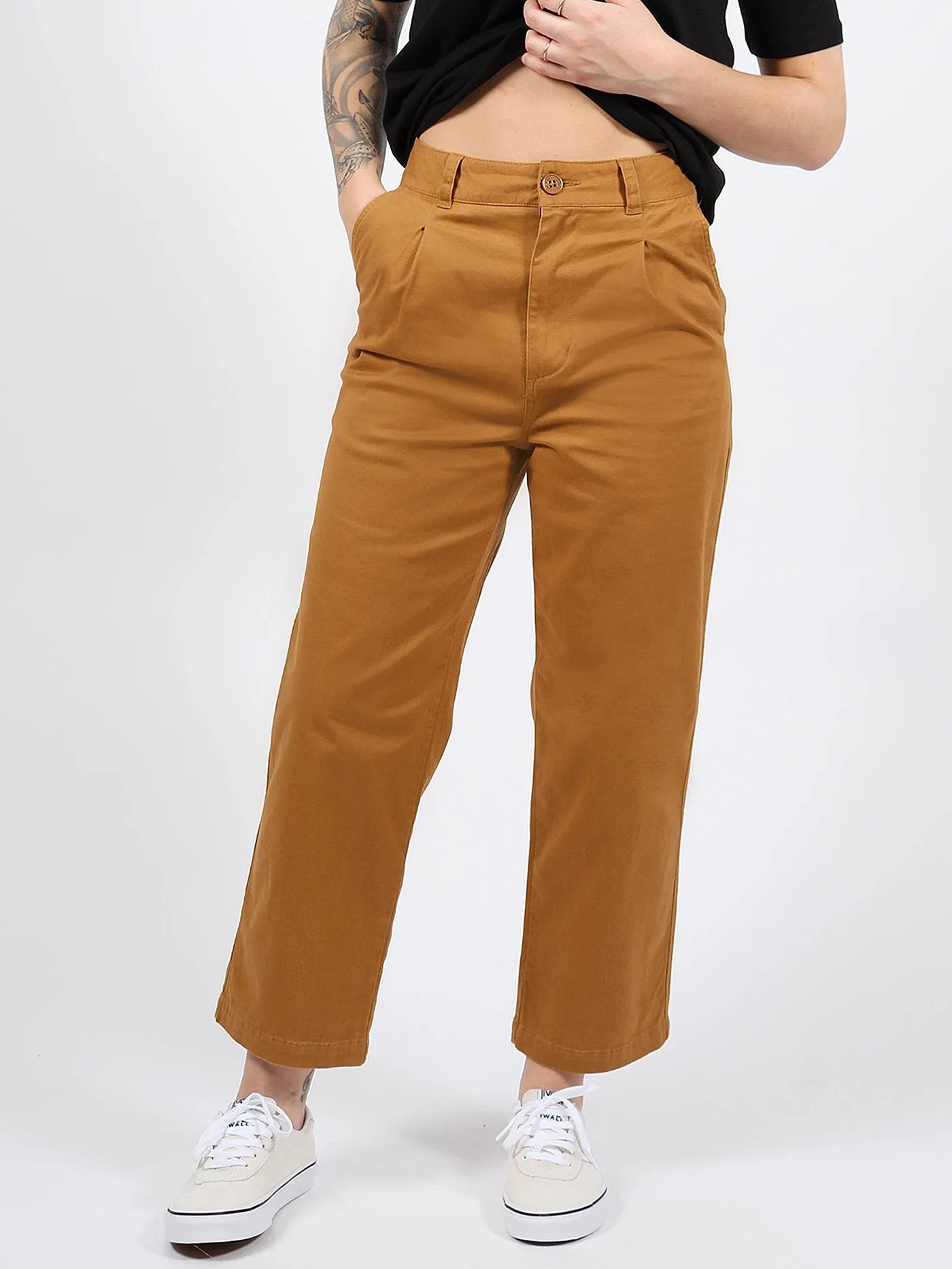 Olsen High Rise Straight Ankle Fit Chino Pants