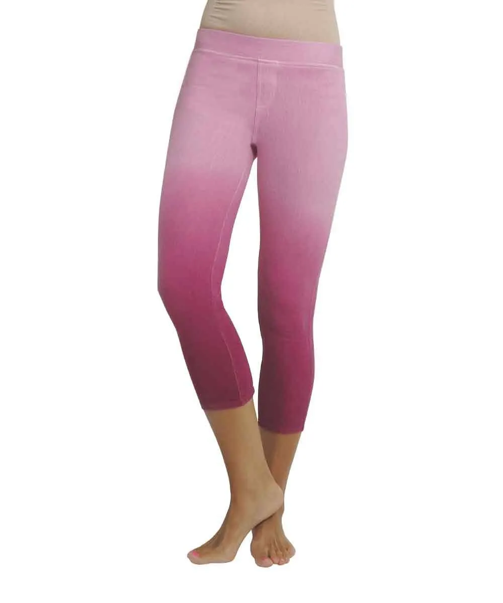 Raspberry Chino Capri Leggings