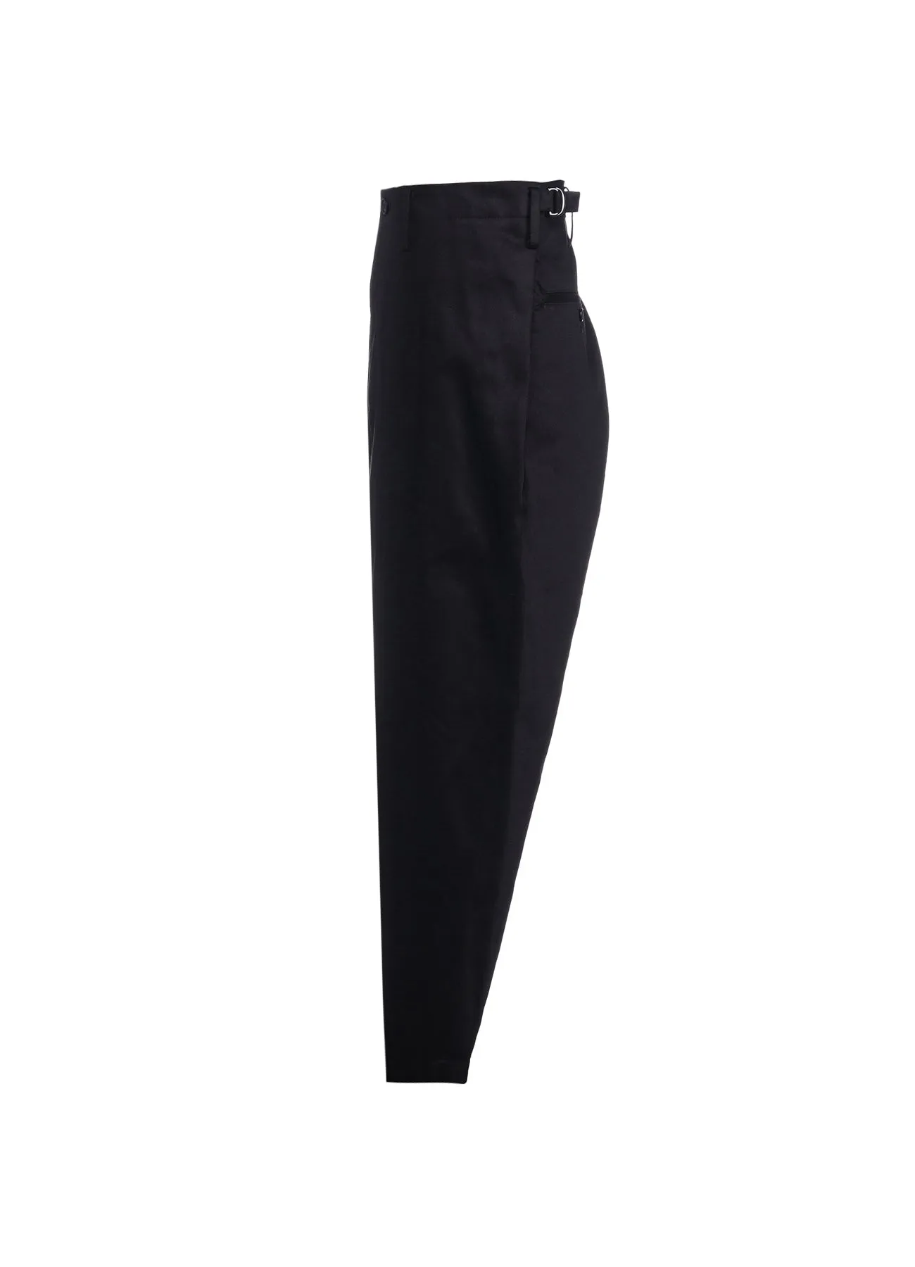 SIDE-TUCK SUSPENDER PANTS WITH PIECE NAME