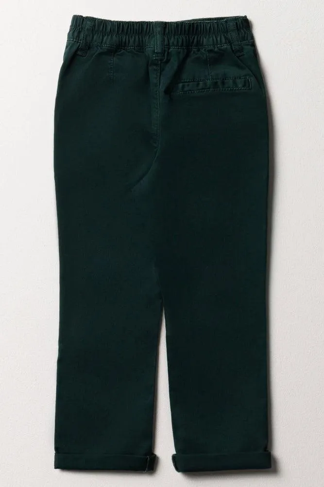 Slim Fit Chino Pants Dark Green