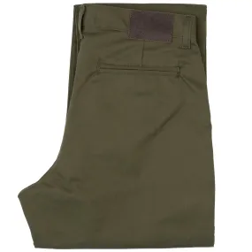 Straight Chino - Green Stretch Twill