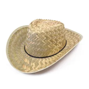 Straw Stetson Wild West Cowboy Farmer Fancy Dress Cosplay Hat