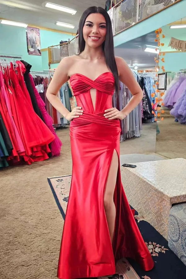 Sweetheart Cut Mermaid Long Prom Dresses