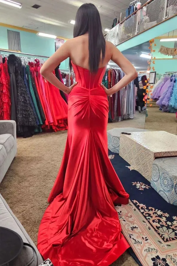 Sweetheart Cut Mermaid Long Prom Dresses