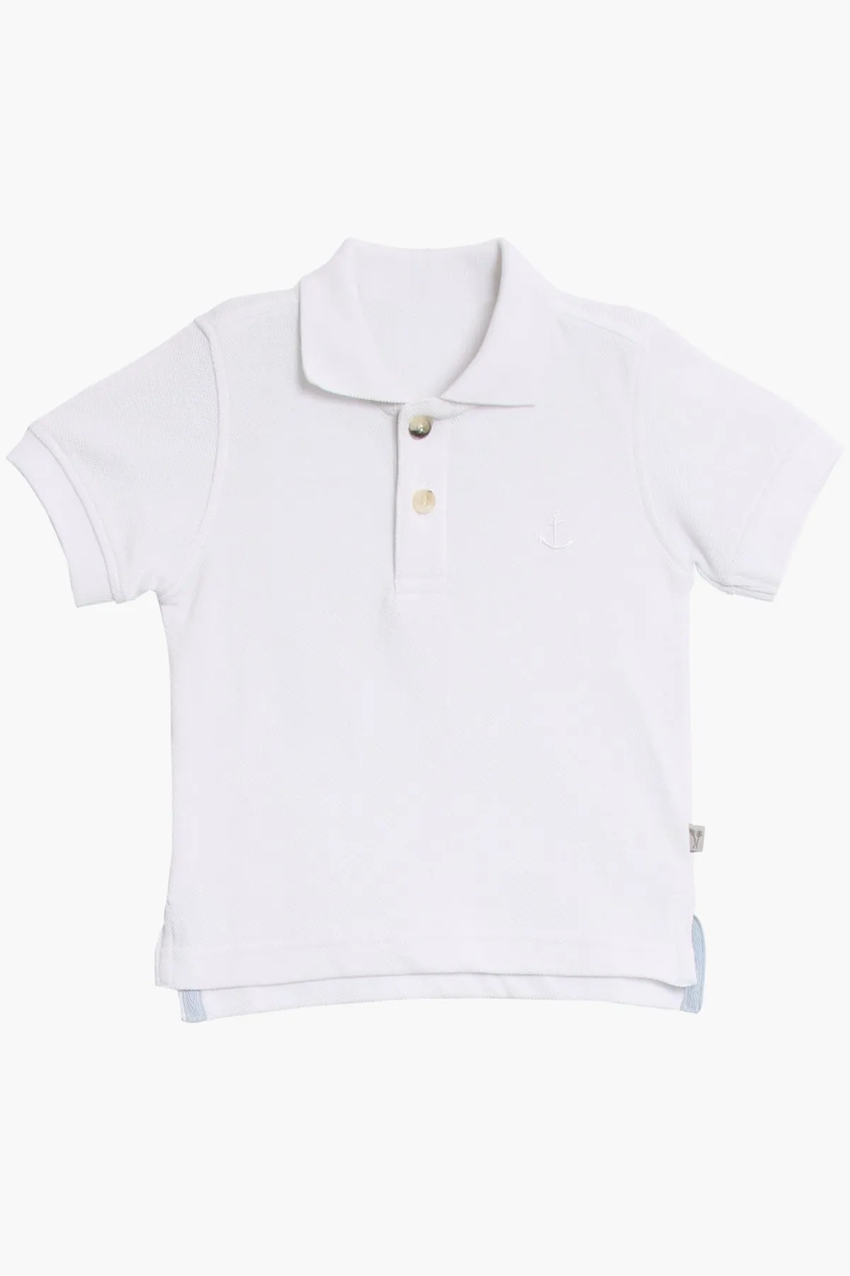 Wheat Anchor Boys Polo - White